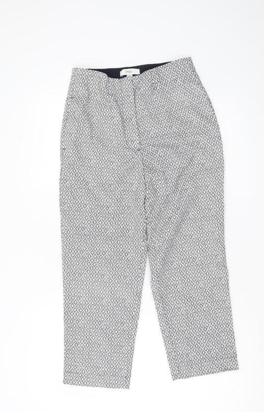 Womens UK Size 8 Marks and Spencer Slim Fit Chino Multicoloured Trousers