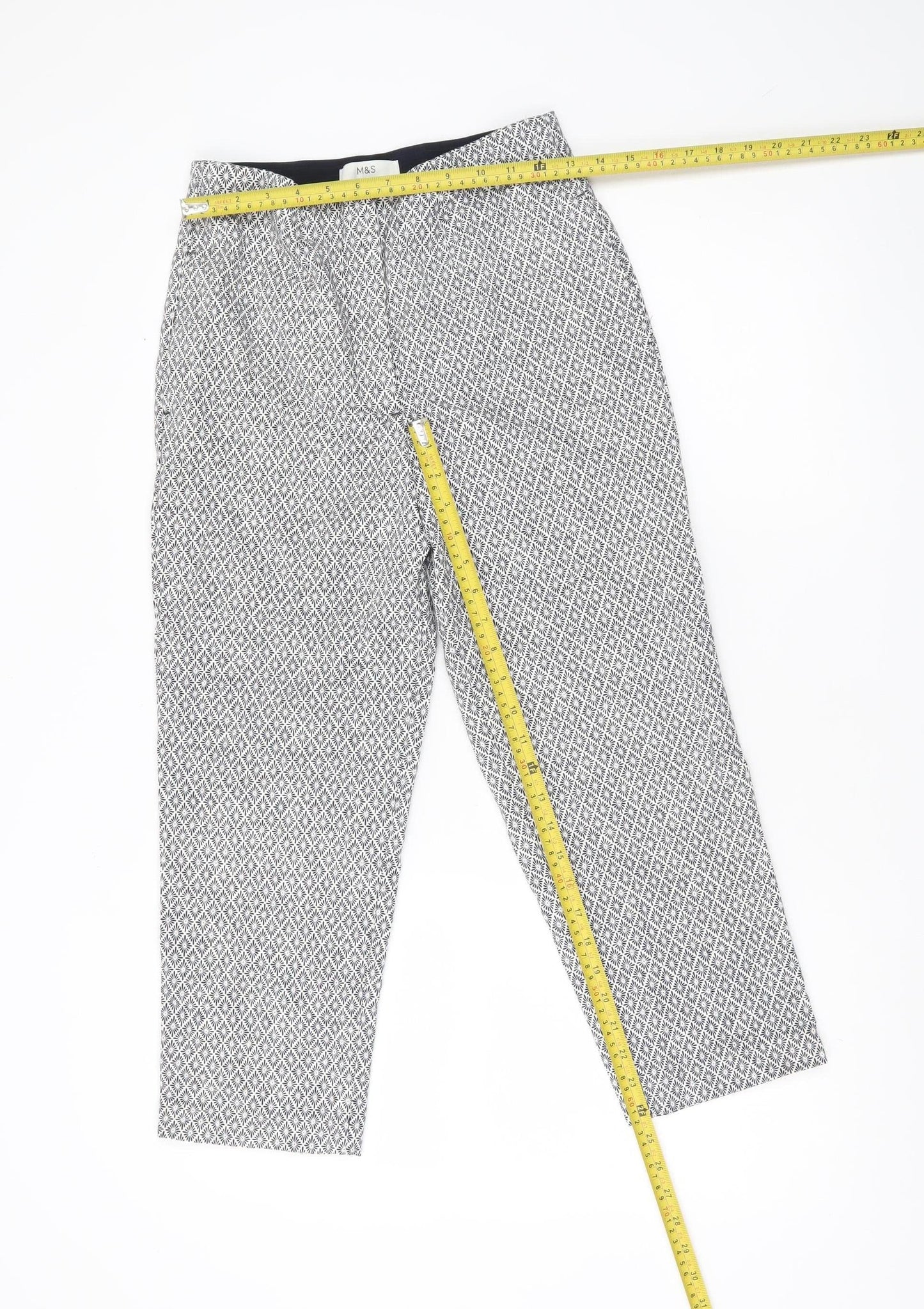 Womens UK Size 8 Marks and Spencer Slim Fit Chino Multicoloured Trousers