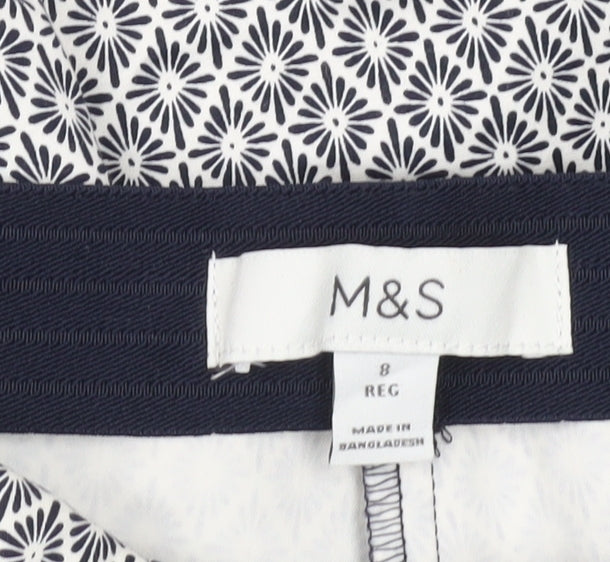 Womens UK Size 8 Marks and Spencer Slim Fit Chino Multicoloured Trousers