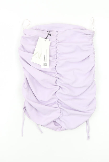 Zara Women Purple Strapless Camisole Tank Top Size S Polyester