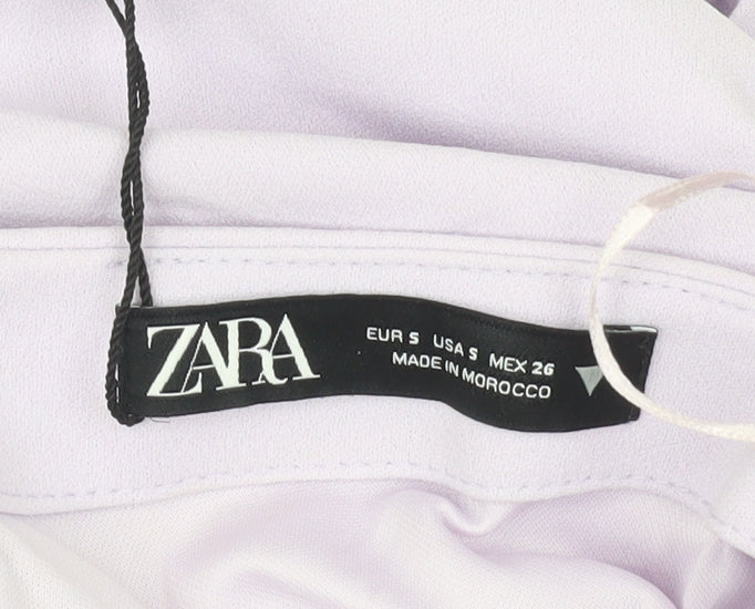 Zara Women Purple Strapless Camisole Tank Top Size S Polyester