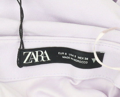 Zara Women Purple Strapless Camisole Tank Top Size S Polyester