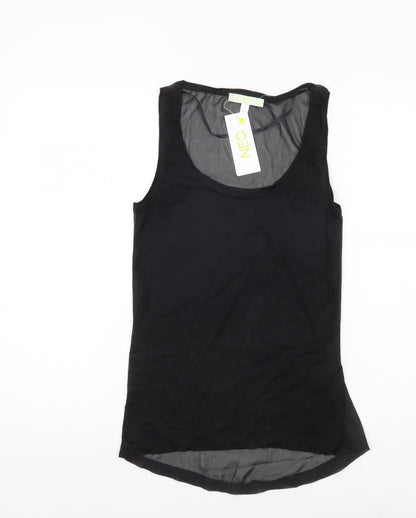 Womens UK Size 2XS adidas Black Basic Tank
