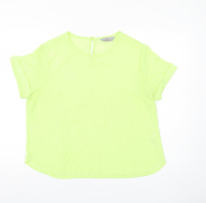Womens UK Size 16 Dorothy Perkins Yellow Basic T-Shirt