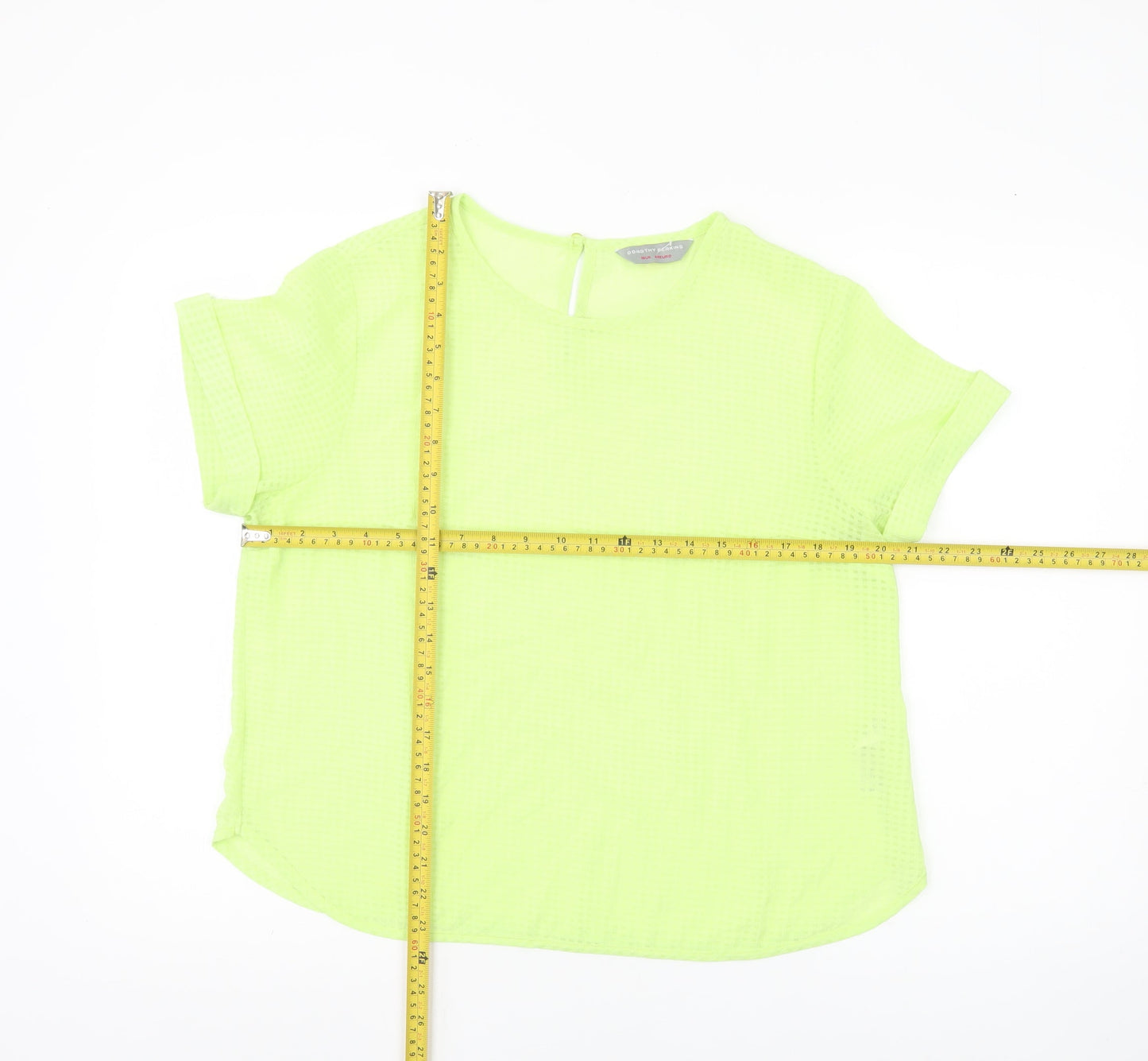 Womens UK Size 16 Dorothy Perkins Yellow Basic T-Shirt