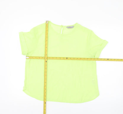 Womens UK Size 16 Dorothy Perkins Yellow Basic T-Shirt