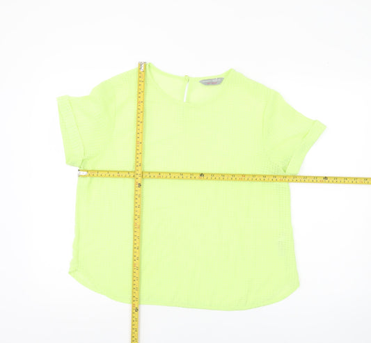Womens UK Size 16 Dorothy Perkins Yellow Basic T-Shirt