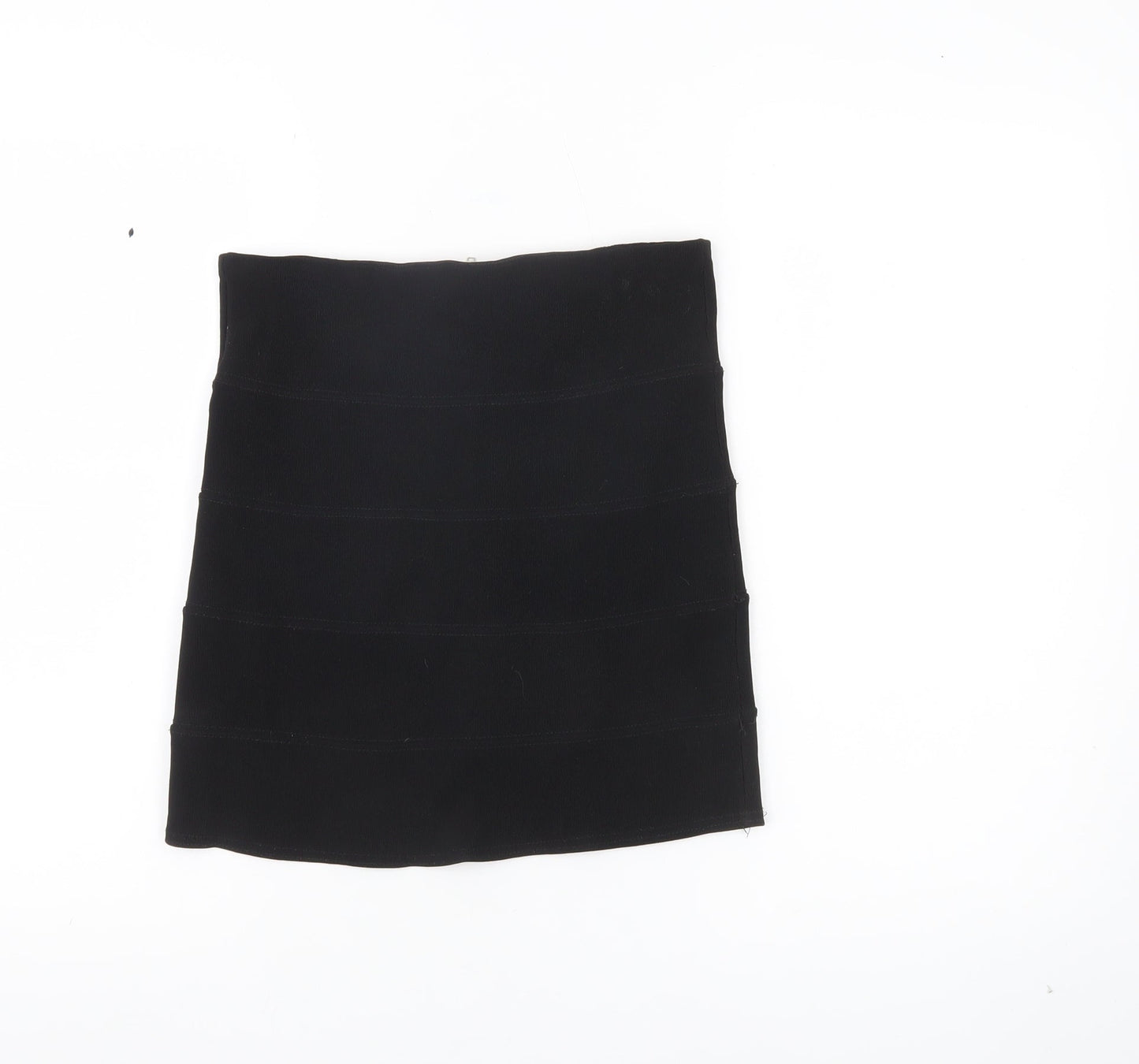 Karlo Ruicci Womens Black Size 8 Bandage Short Skirt