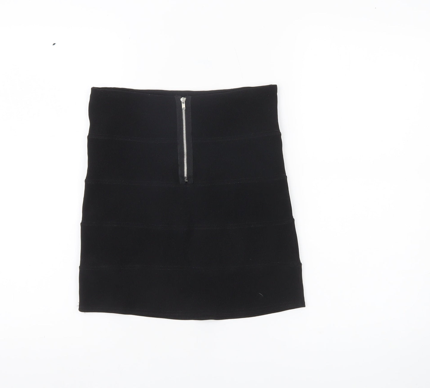 Karlo Ruicci Womens Black Size 8 Bandage Short Skirt