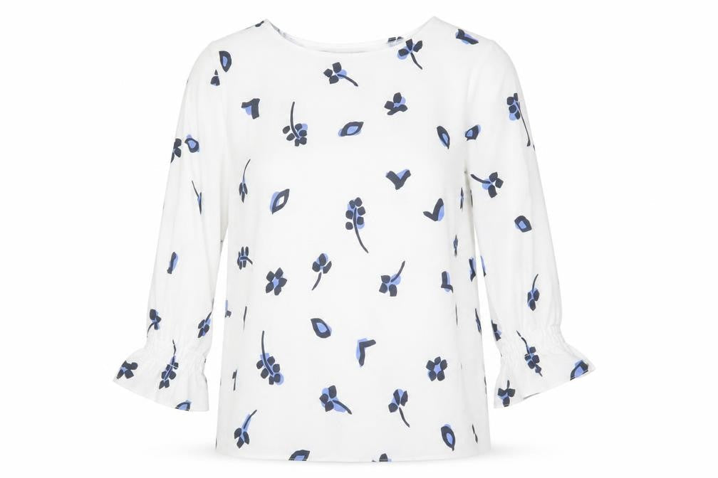 Womens UK Size 12 French Connection White Tunic Blouse