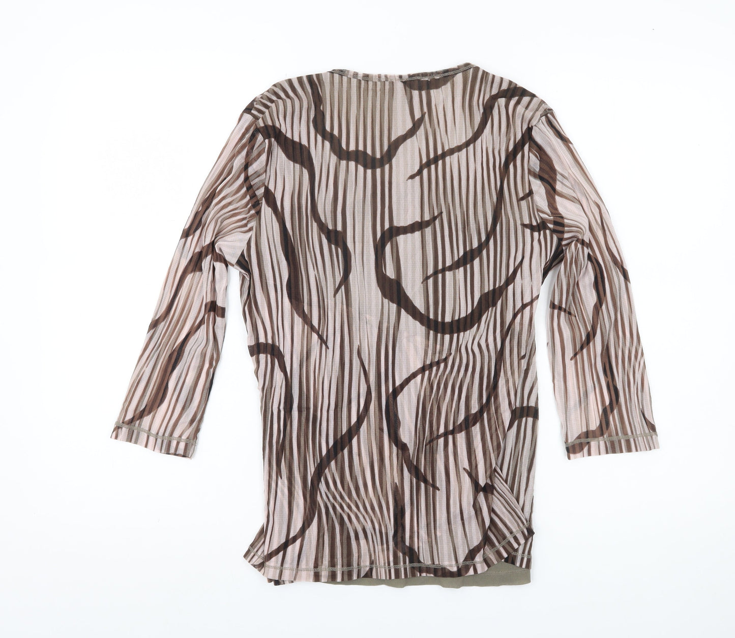 Womens UK Size 16 Olsen Brown Wrap Blouse