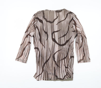 Womens UK Size 16 Olsen Brown Wrap Blouse