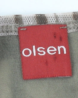 Womens UK Size 16 Olsen Brown Wrap Blouse