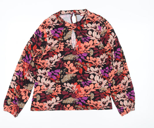 Joe Browns Womens Multicoloured Floral Tunic Blouse UK 12 Long Sleeve