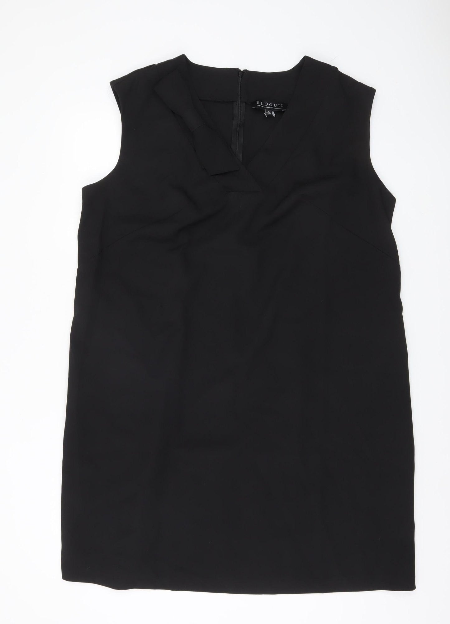 Eloquii Women’s Black Sheath Dress Size 16 V-Neck Sleeveless