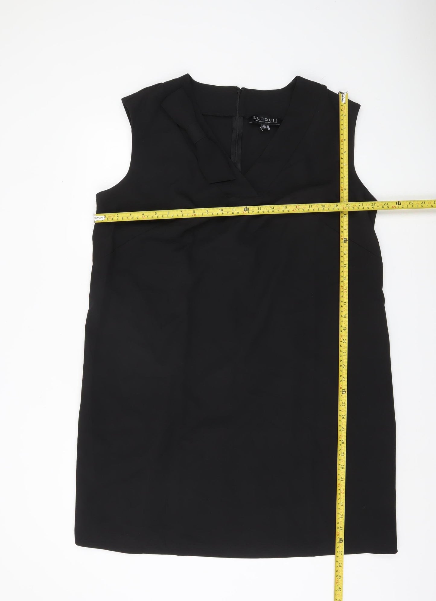 Eloquii Women’s Black Sheath Dress Size 16 V-Neck Sleeveless