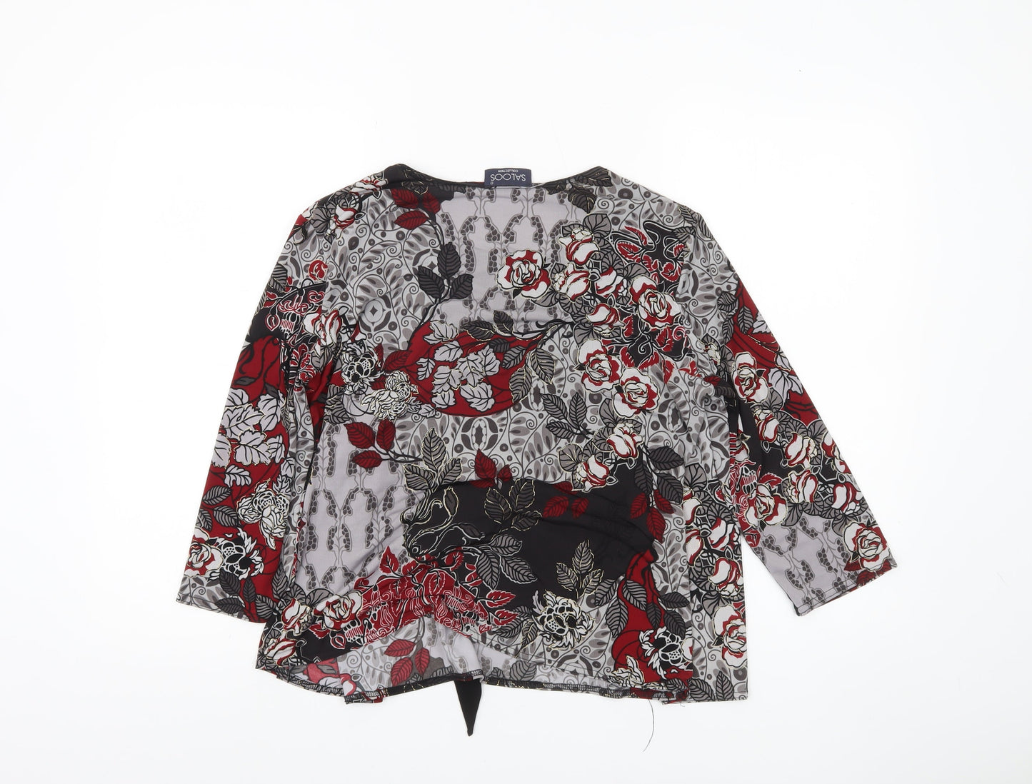 Womens UK Size L Saloos Multicoloured Wrap Blouse