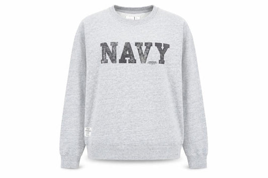 Chocolate Women’s Grey Cotton Sweatshirt Navy Logo Size XS