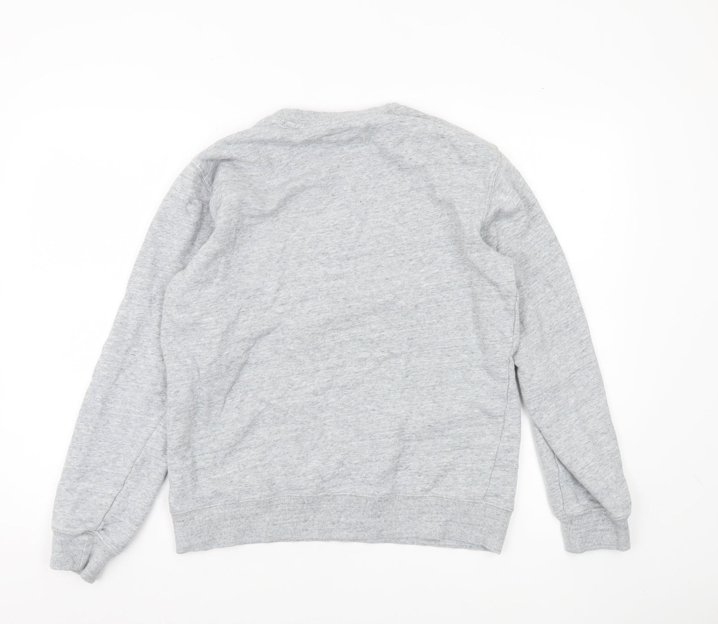 Chocolate Women’s Grey Cotton Sweatshirt Navy Logo Size XS
