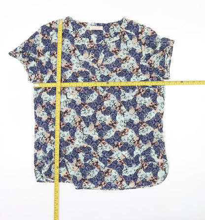 Womens UK Size 16 Marks and Spencer Multicoloured Basic Blouse