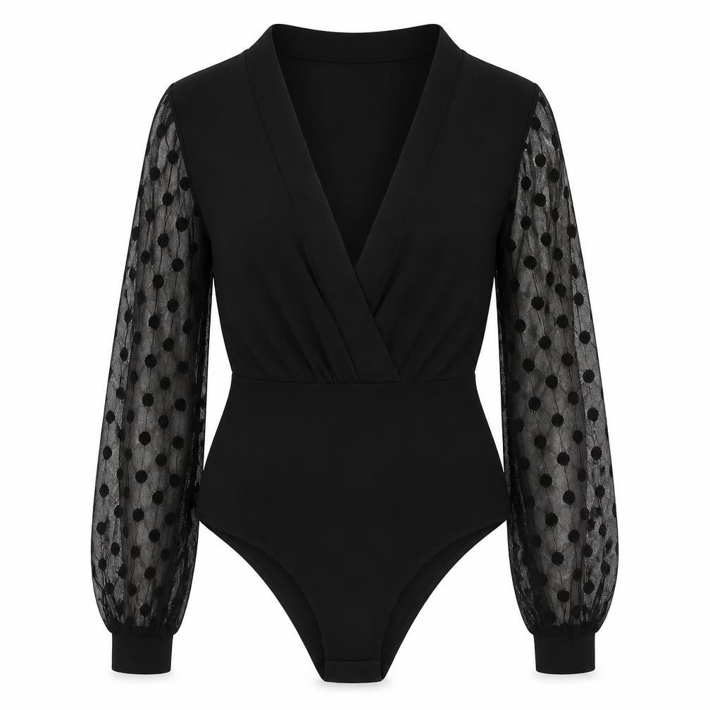 Womens UK Size 8 Boohoo One-Piece Black Bodysuit