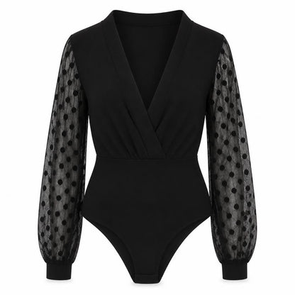 Womens UK Size 8 Boohoo One-Piece Black Bodysuit