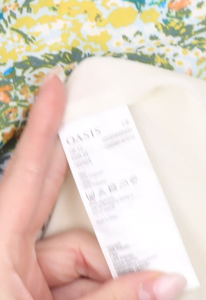 Oasis Women’s Multicoloured Floral Fit & Flare Dress Size 12