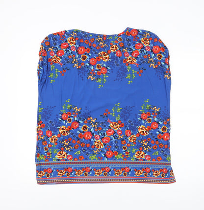 Papaya Women’s Blue Floral Sleeveless Blouse Size 16