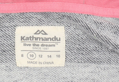 Kathmandu Womens Grey Black Striped Full Zip Hoodie Size 10