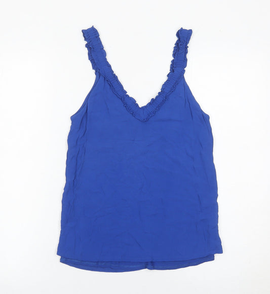 Womens UK Size XS Massimo Dutti Blue Camisole Tank