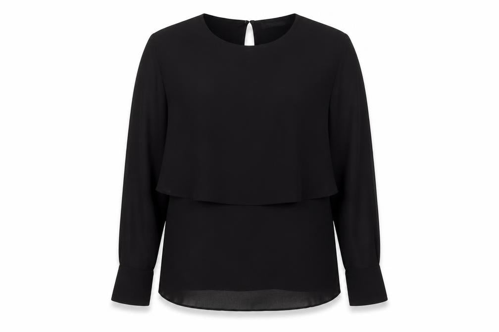 Womens UK Size S Zara Black Tunic Blouse
