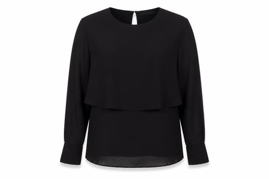 Womens UK Size S Zara Black Tunic Blouse