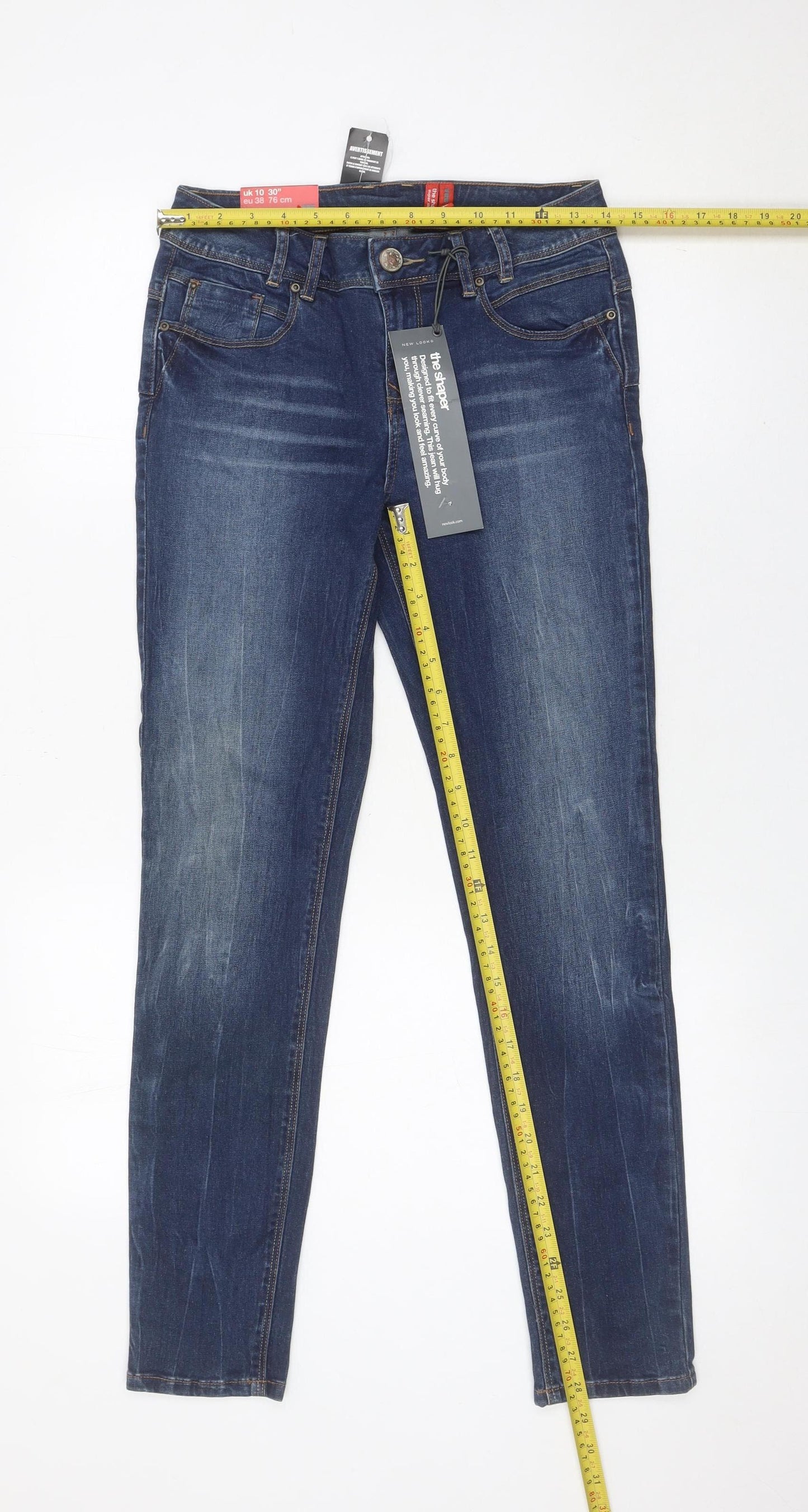 New Look Womens Blue Skinny Jeans Size 10 Slim Fit Denim