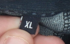 Wrangler Men’s Blue XL Striped Long Sleeve Polo Shirt Regular Fit