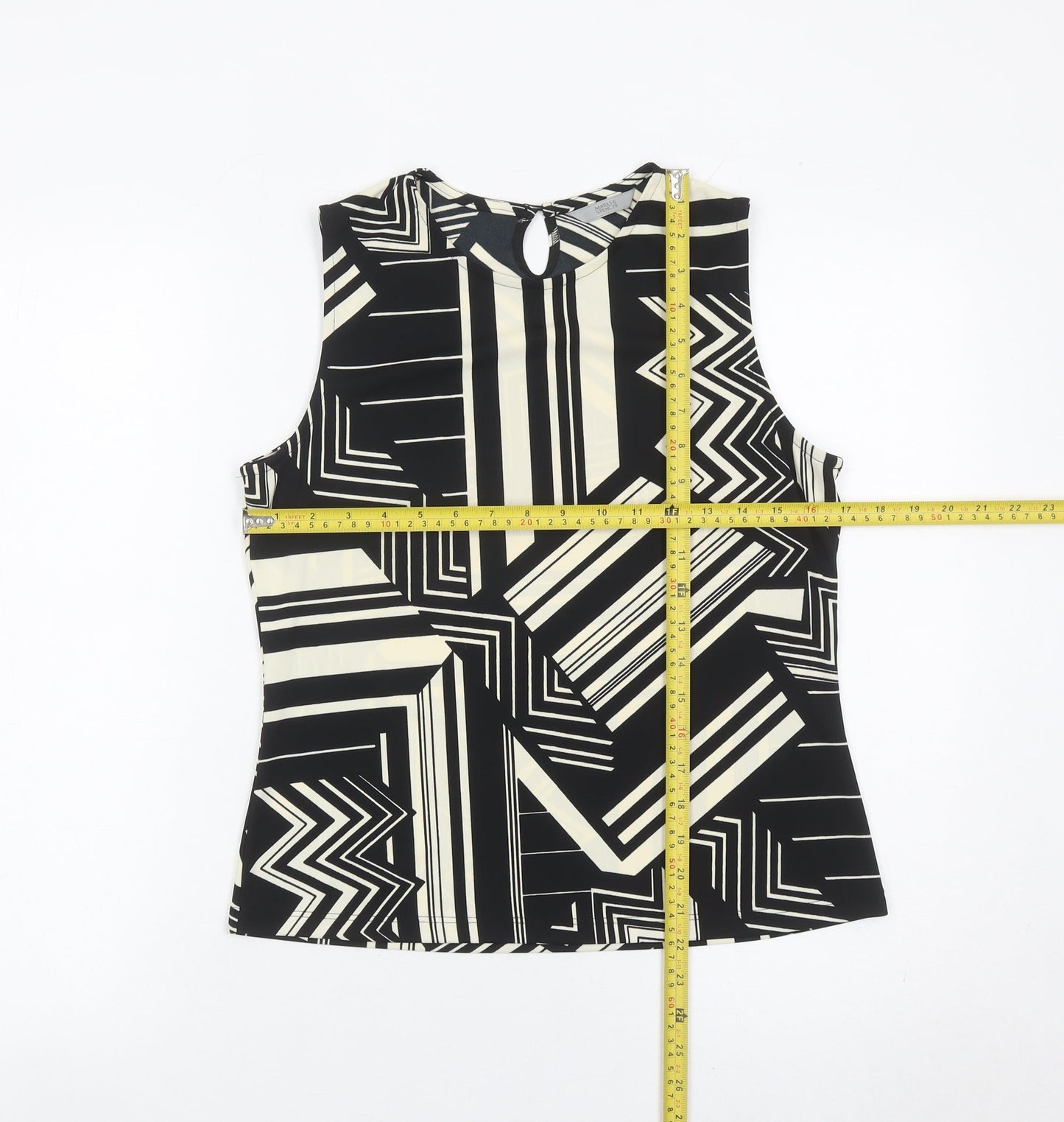Womens UK Size 12 Marks and Spencer Black Basic Blouse