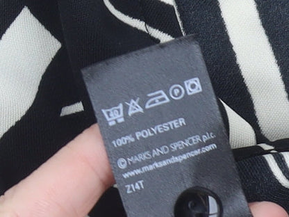 Womens UK Size 12 Marks and Spencer Black Basic Blouse