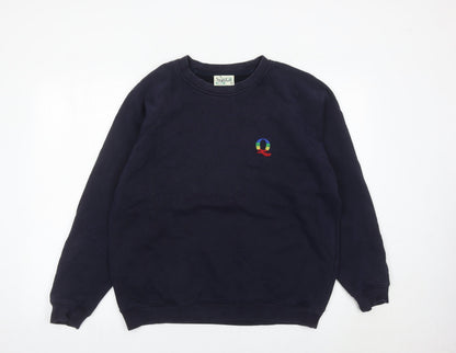 Sygnature Men’s Blue Pullover Sweatshirt M Embroidered Logo