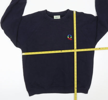 Sygnature Men’s Blue Pullover Sweatshirt M Embroidered Logo