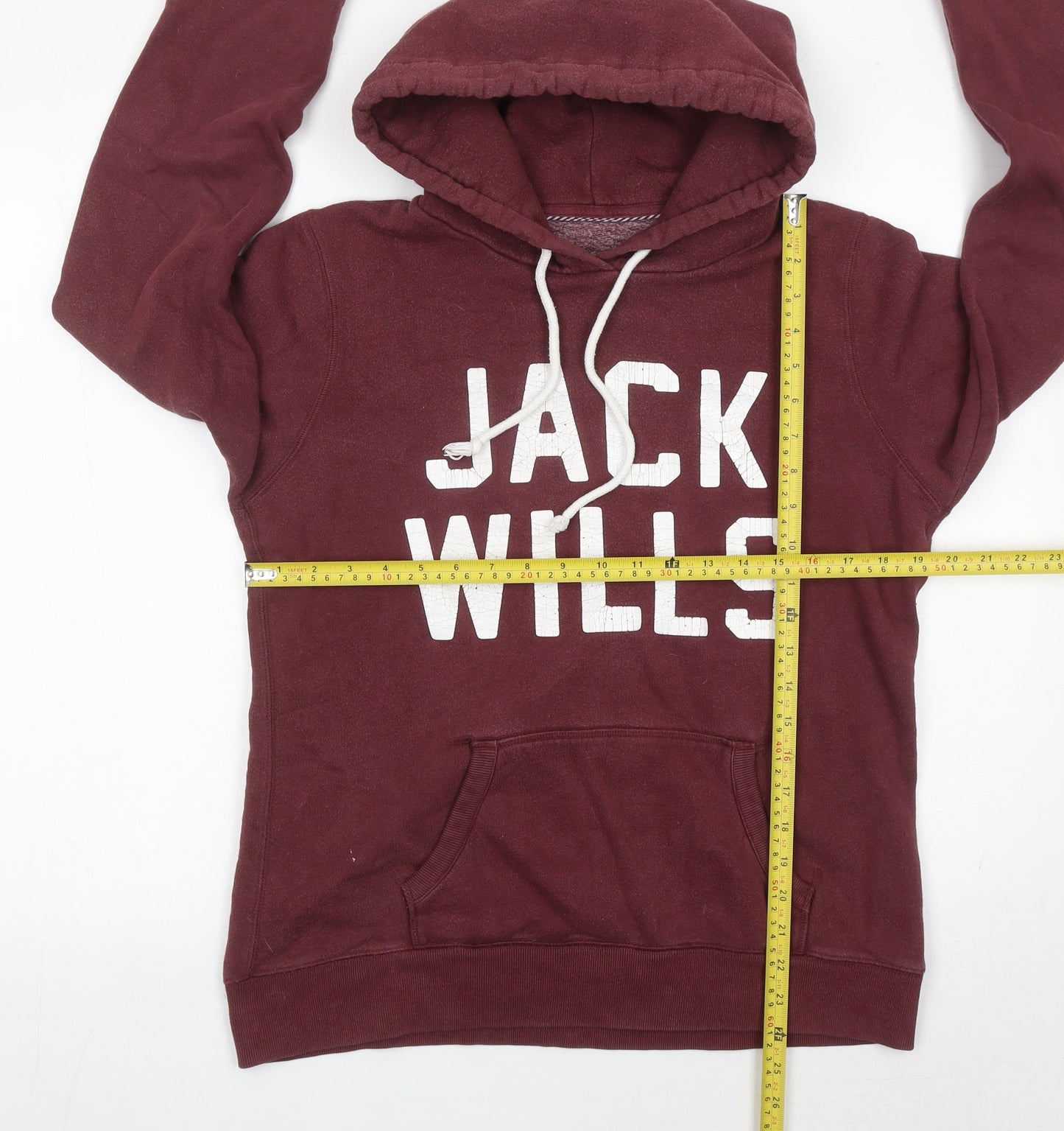 Womens UK Size 14 Jack Wills Red Pullover Hoodie
