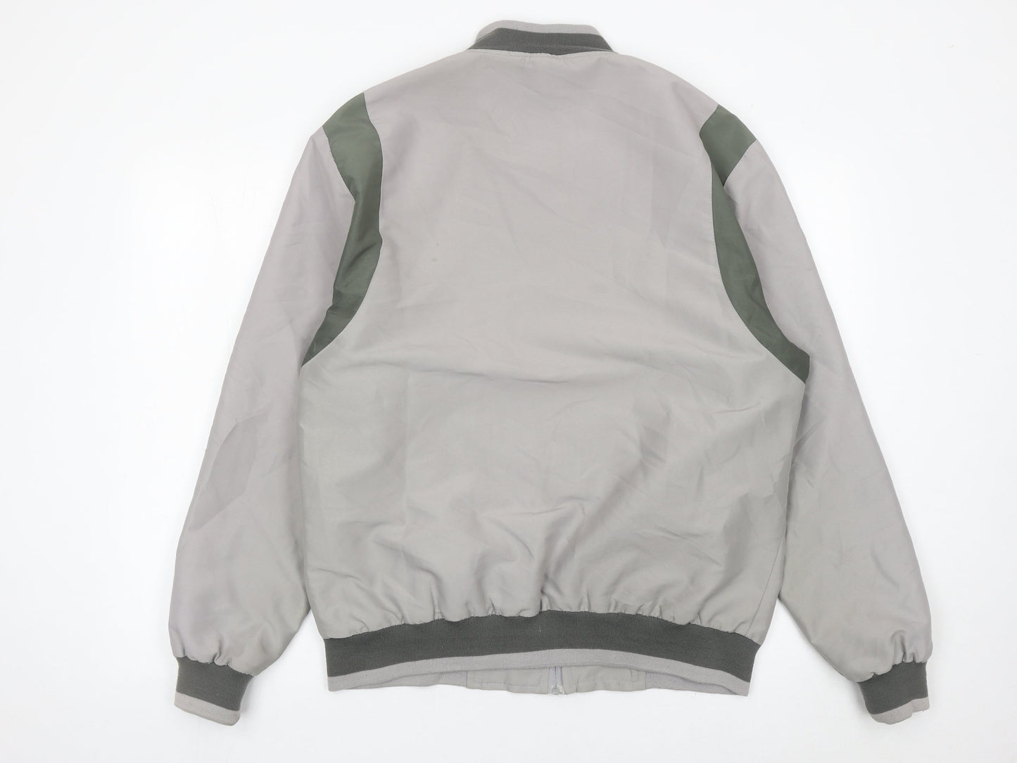 JBC Men’s Grey Polyester Basic Jacket Size M Full Zip Casual