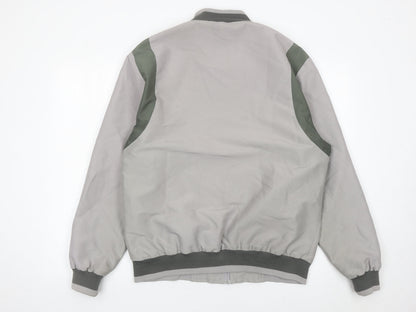 JBC Men’s Grey Polyester Basic Jacket Size M Full Zip Casual