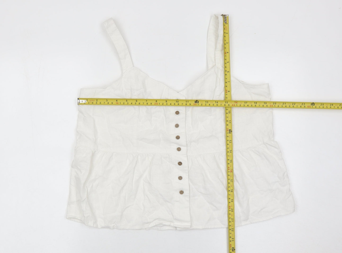 Womens UK Size 16 NEXT White Camisole Blouse