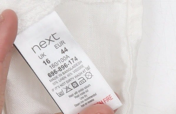 Womens UK Size 16 NEXT White Camisole Blouse