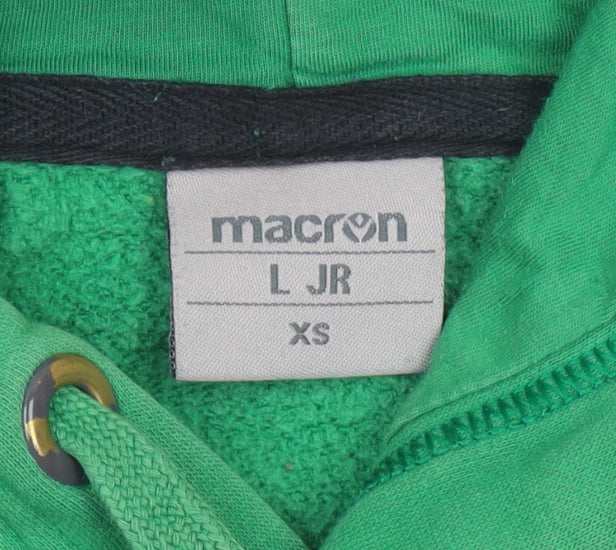 Macron Boys XS Green Pullover Hoodie Stoke City Football Logo