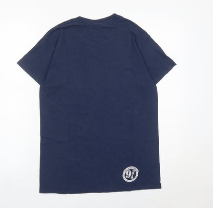 Harry Potter Ravenclaw T-Shirt Men Blue S Graphic Crest Cotton