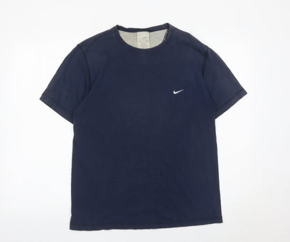 Nike Men’s Blue Medium Crew Neck Cotton T-Shirt