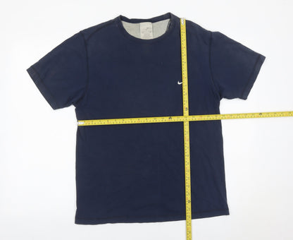 Nike Men’s Blue Medium Crew Neck Cotton T-Shirt