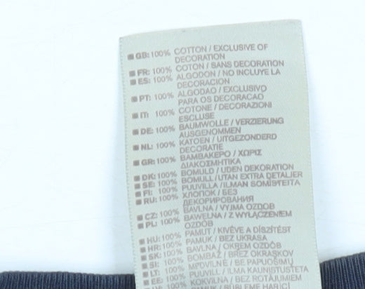 Nike Men’s Blue Medium Crew Neck Cotton T-Shirt