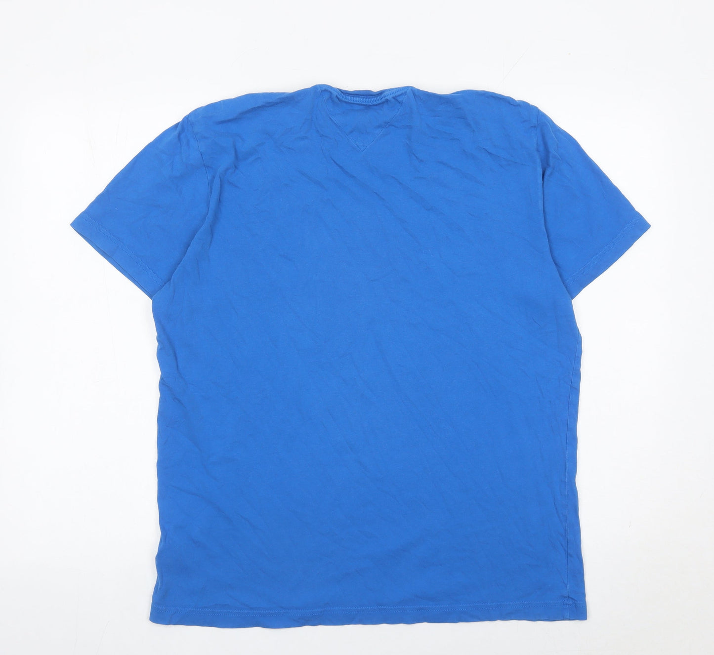 Tommy Hilfiger Men's Blue Graphic Print Cotton T-Shirt Size L