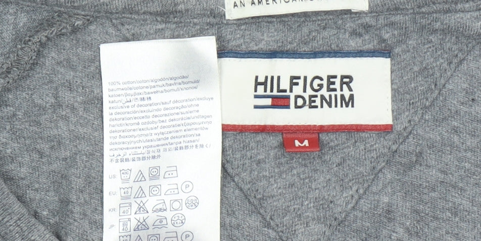 Tommy Hilfiger Men’s Grey Pullover Sweatshirt Size M Crew Neck